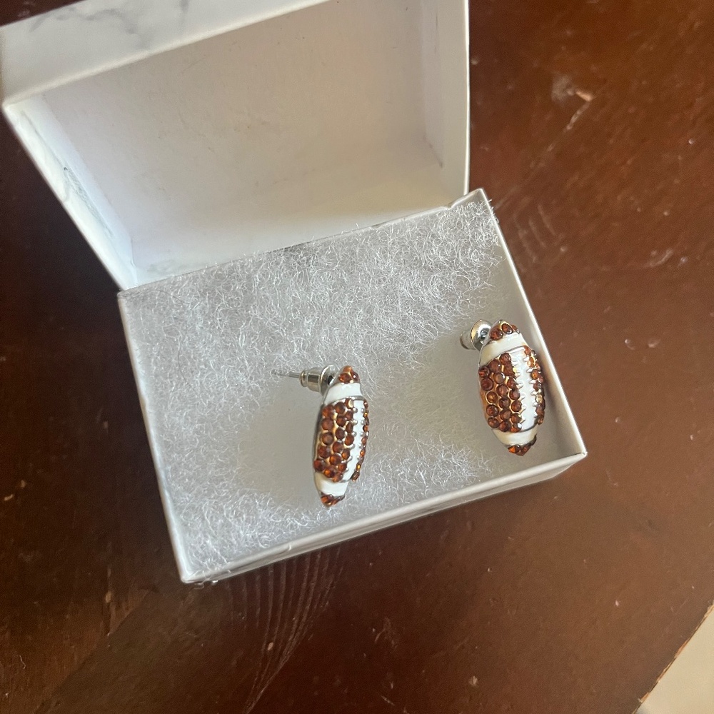 Football earrings - Picture 2 of 2